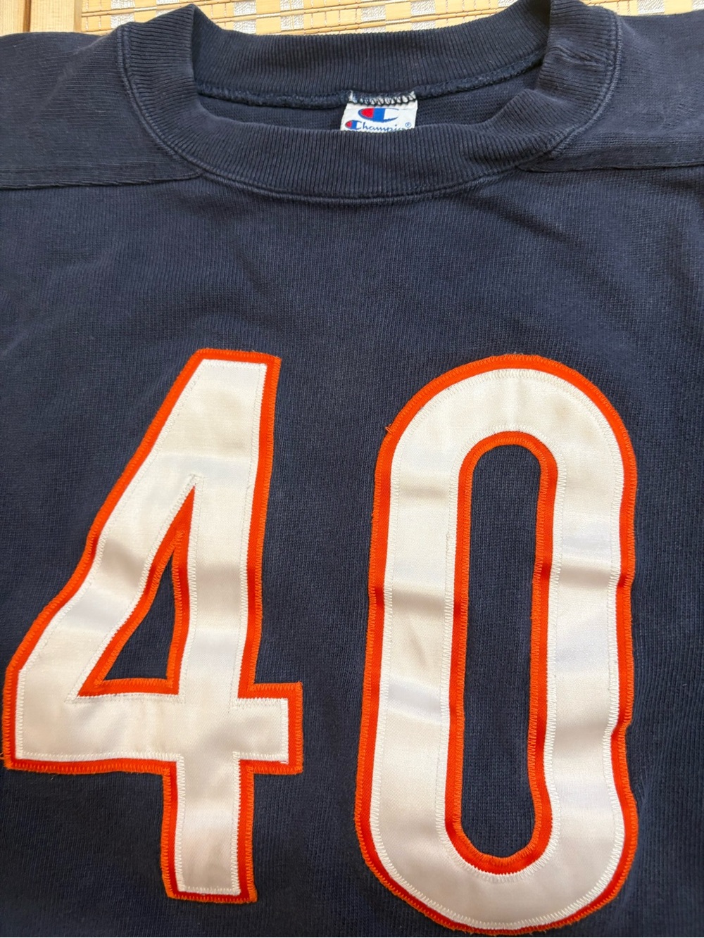 Vintage Chicago Bears #40 Throwbacks Jersey Shirt Made USA XL NFL Long Sleeve - Picture 3 of 16